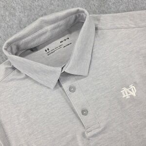Under Armour Notre Dame Fighting Irish Polo Shirt Men Medium Loose HeatGear Golf
